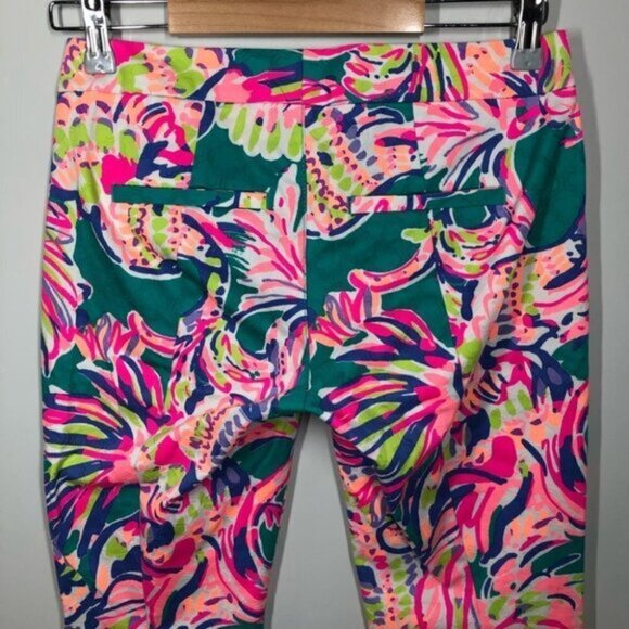 LILLY Pulitzer Kelly Ankle Length Pant in Safari Sighted  Size 0 - Picture 8 of 9